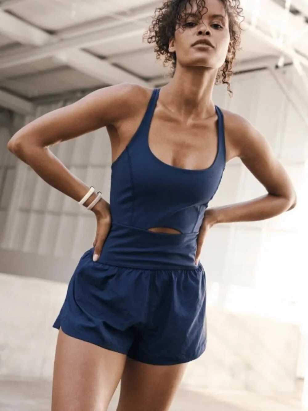 FP Movement Free People Righteous Runsie Onsie in Navy (Supernova) Size Medium